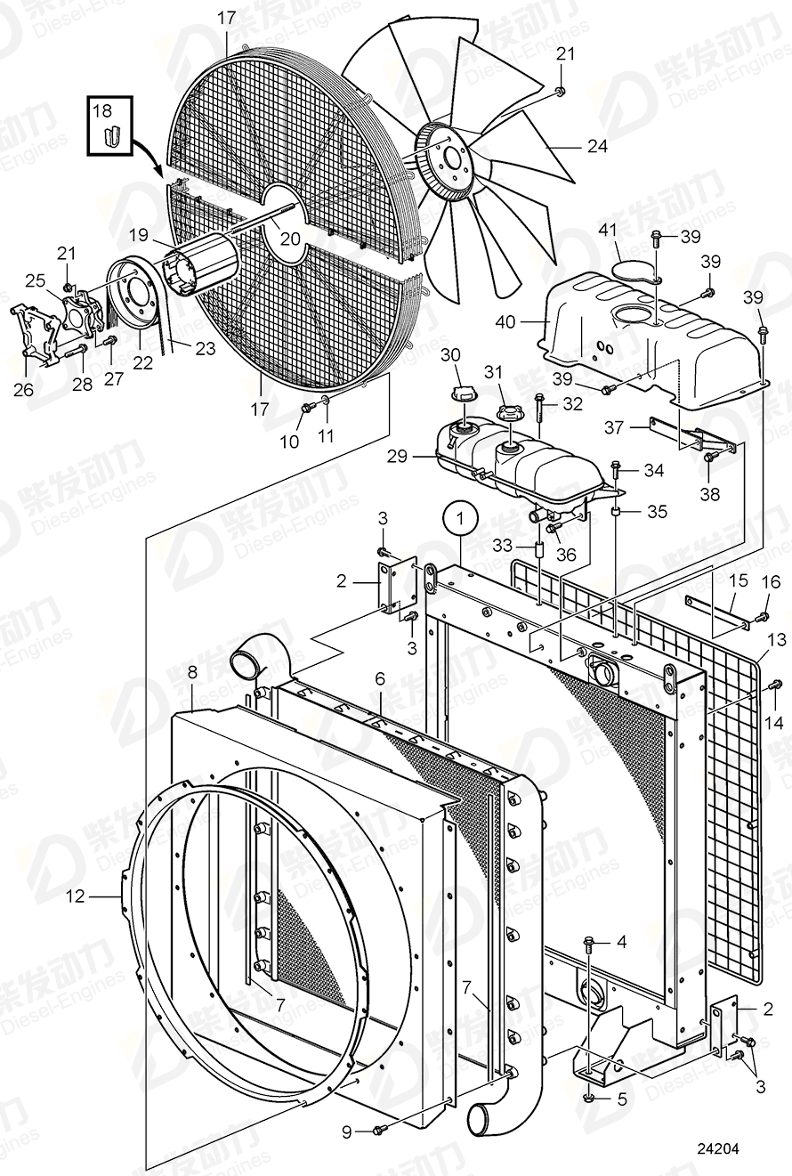 VOLVO Pulley 3828043 Drawing